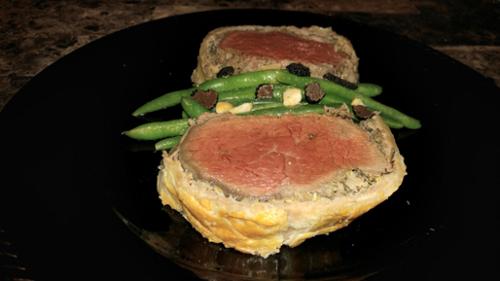 Beef Wellington, Haricot Verts with truffels 
